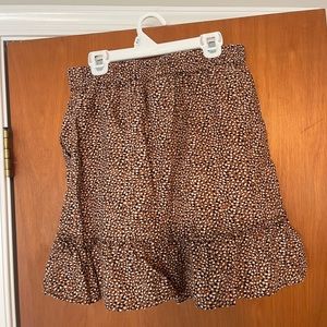 Tahari skirt, brown, black, cream, white